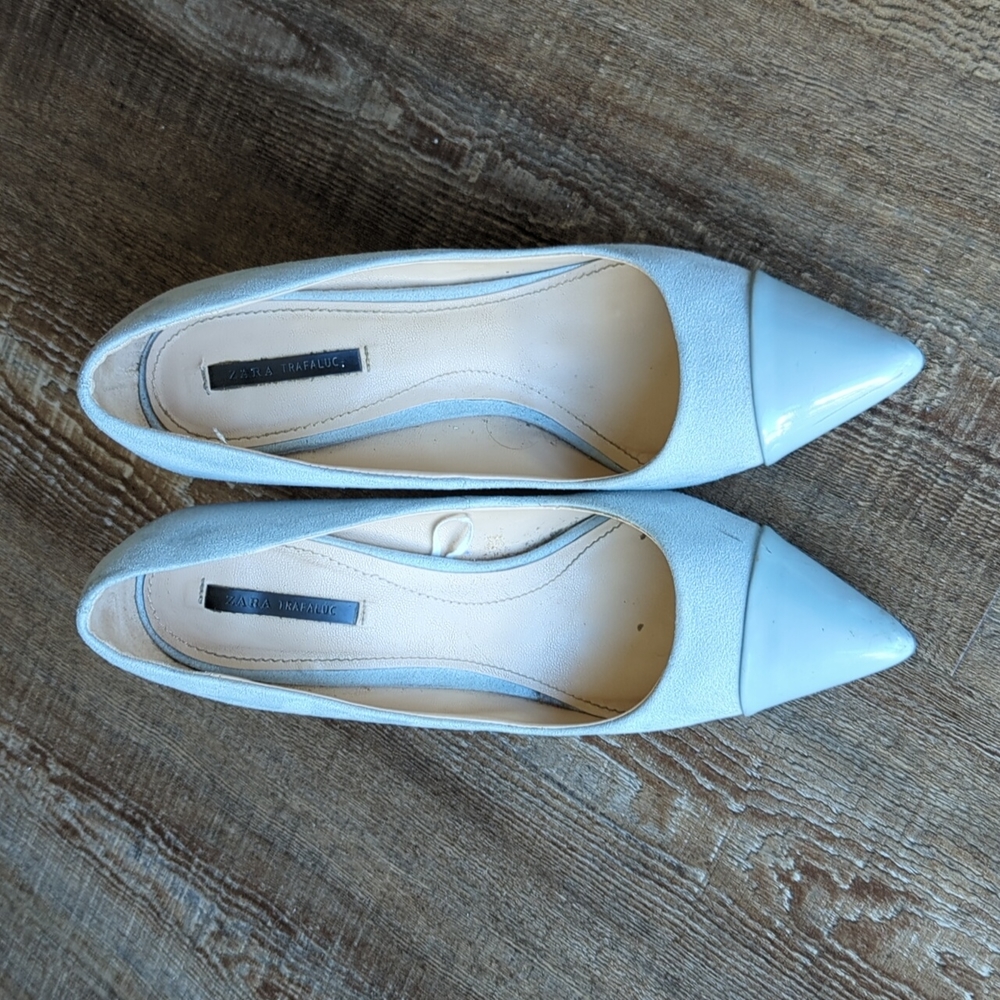 Zara light blue heels